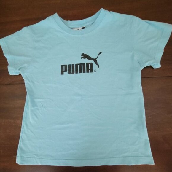 PUMA Vintage Tee Women's Size L Y2K Tee Made in Canada Blue T-shirt - Picture 2 of 10